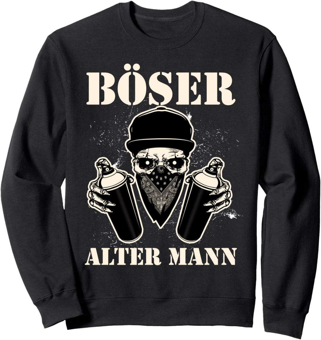 Böser alter Mann gangster Spraydosen Sweatshirt