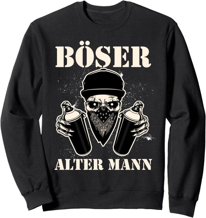 Böser alter Mann gangster Spraydosen Sweatshirt