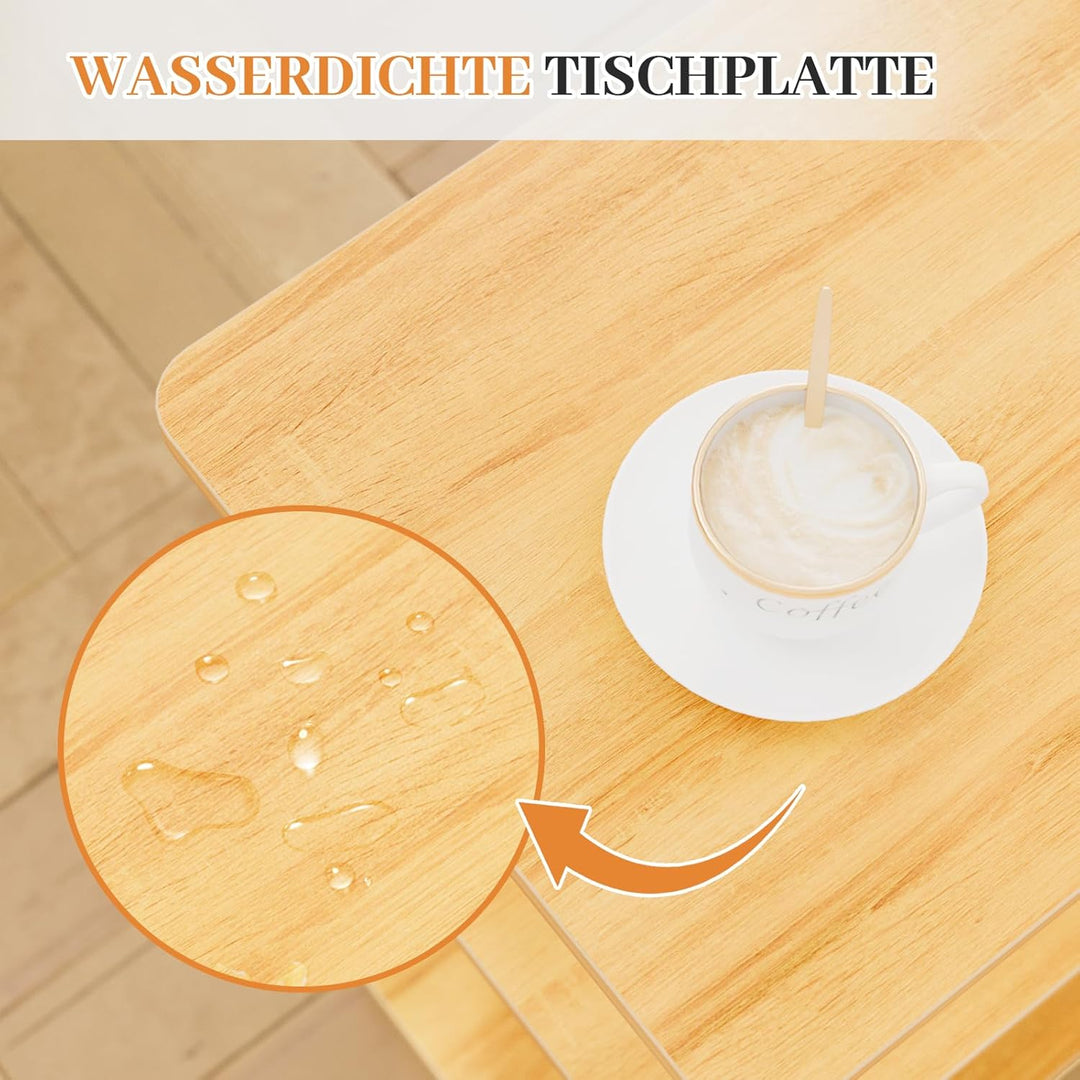 APICIZON 3 Tier Beistelltisch Schmal, Nachttisch Holz, Tisch Klein, 40x30x61.5cm, Kleiner Beistellti