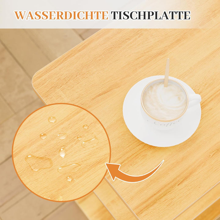 APICIZON 3 Tier Beistelltisch Schmal, Nachttisch Holz, Tisch Klein, 40x30x61.5cm, Kleiner Beistellti