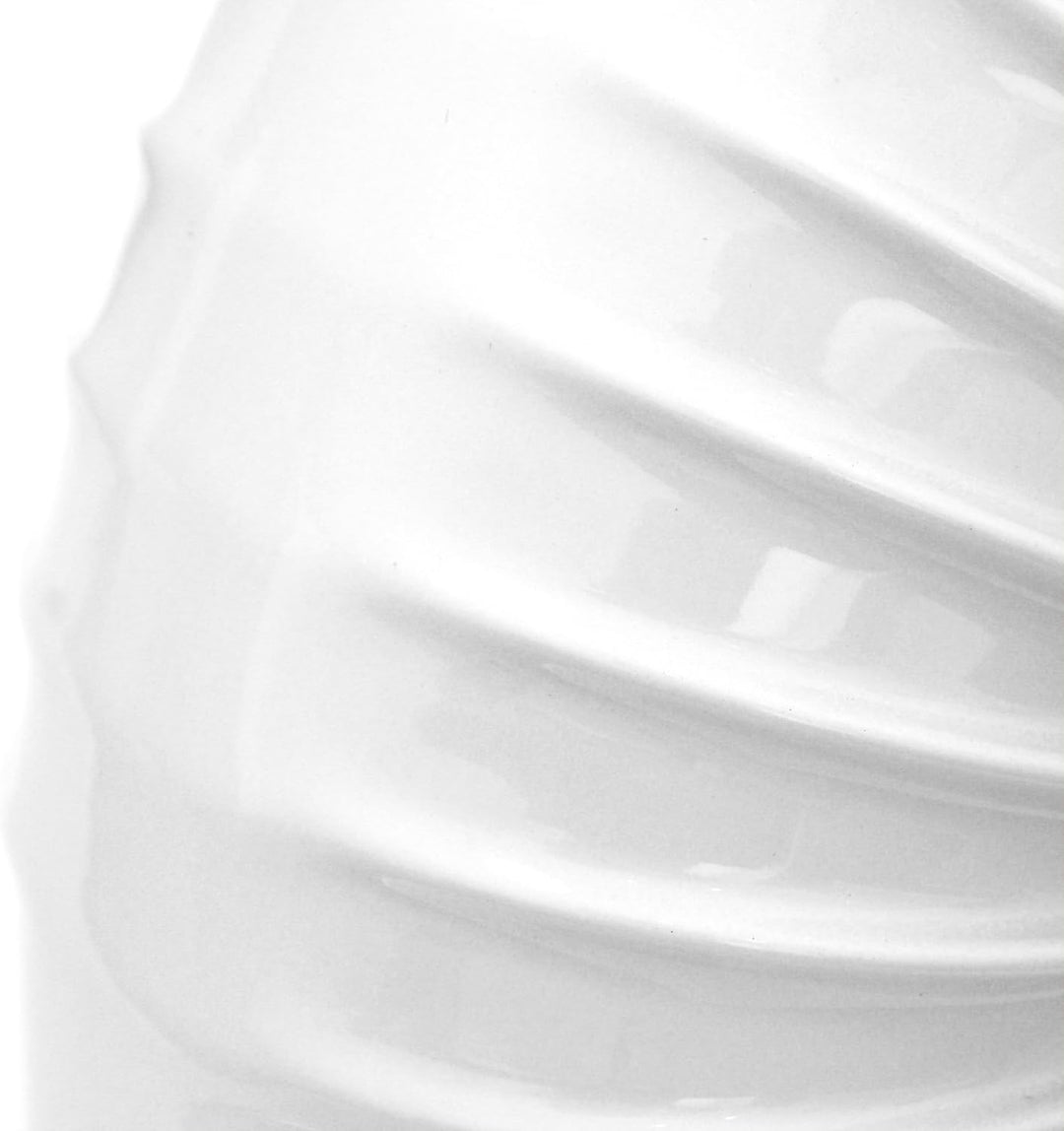 raik ESH037-120-w Rauchrohrbogen/Ofenrohrbogen Emaille 120mm - 90° Bogen gerippt Weiss, Weiss