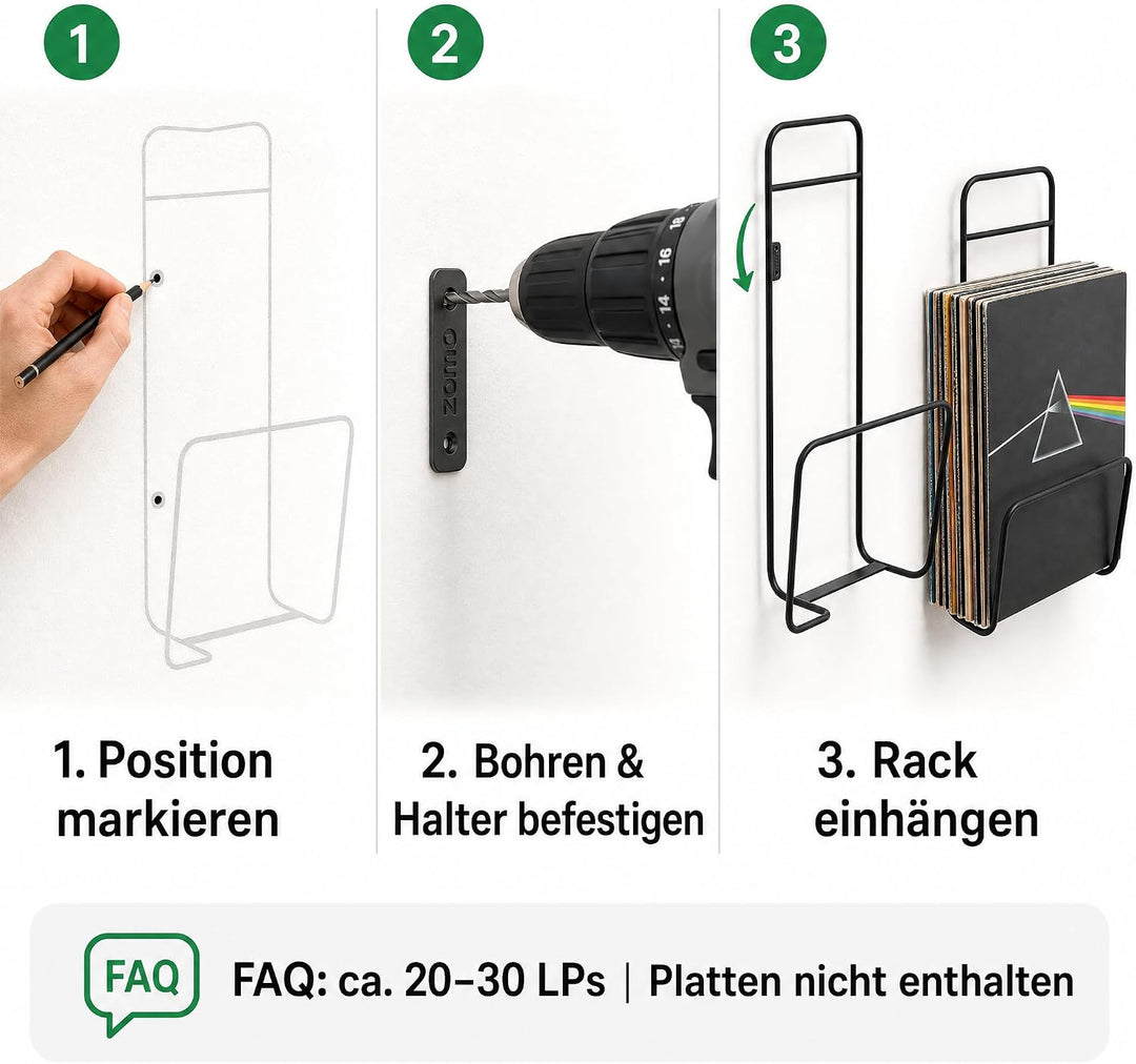 Zomo VS-Rack Wall Schwarz, Schwarz