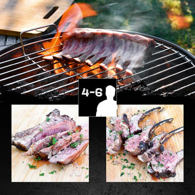 LANDMANN Kleiner Holzkohle Kugelgrill | Grillfläche ca. Ø 41 cm | ca. 15 cm hoher Garraum | Grillhöh