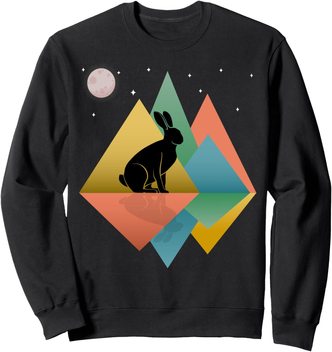 Rabbit Mountains Retro Pop Art Sweatshirt
