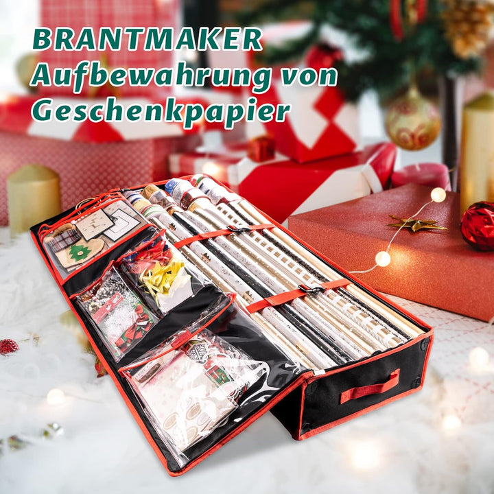 BRANTMAKER Geschenkpapier Aufbewahrungstasche Organizer (40,5 x 14 x 6 in) mit Oxford-Gewebe für Chr