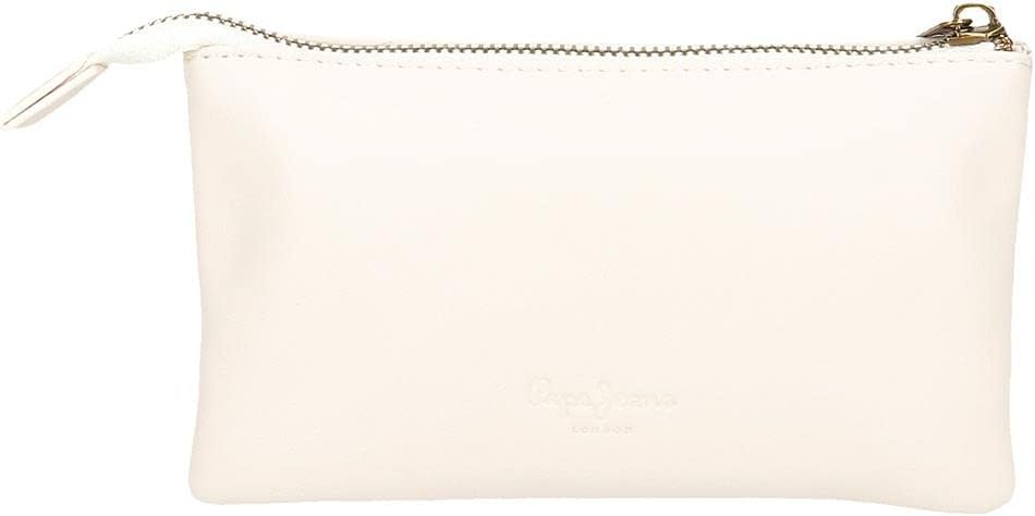Pepe Jeans Lena Geldbörse drei Fächer weiss 17,5 x 9,5 x 2 cm Kunstleder Weiss dreifache Geldbörse,