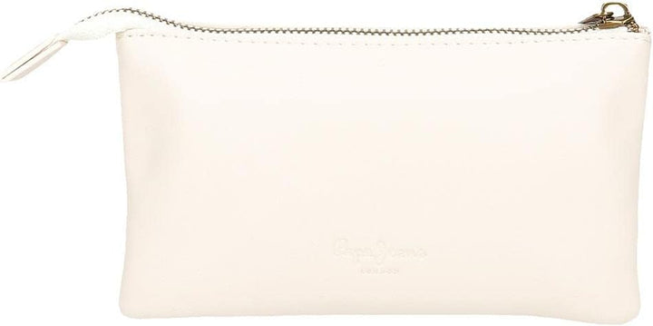 Pepe Jeans Lena Geldbörse drei Fächer weiss 17,5 x 9,5 x 2 cm Kunstleder Weiss dreifache Geldbörse,