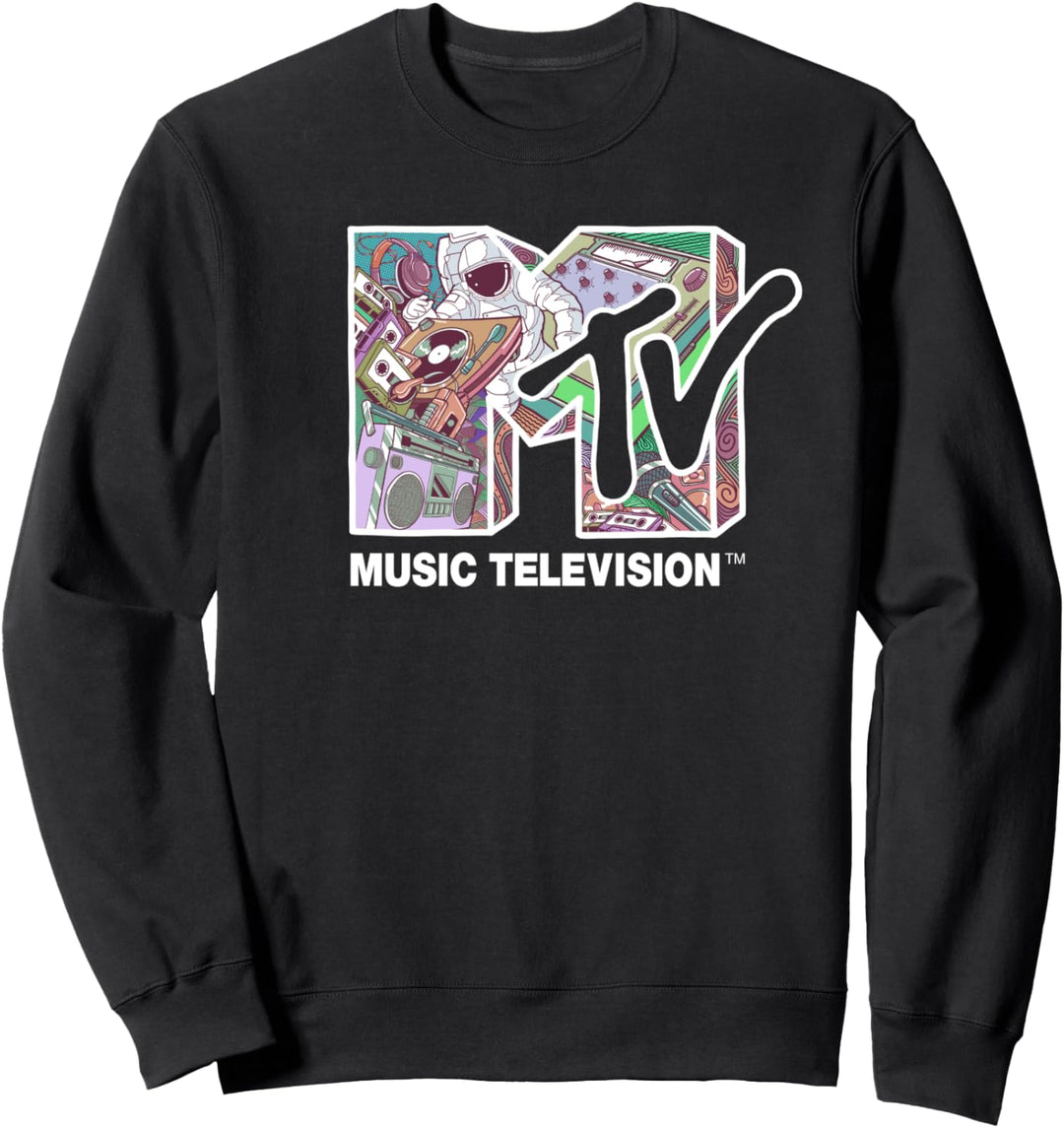 MTV Music Television Collage Fill Logo Sweatshirt