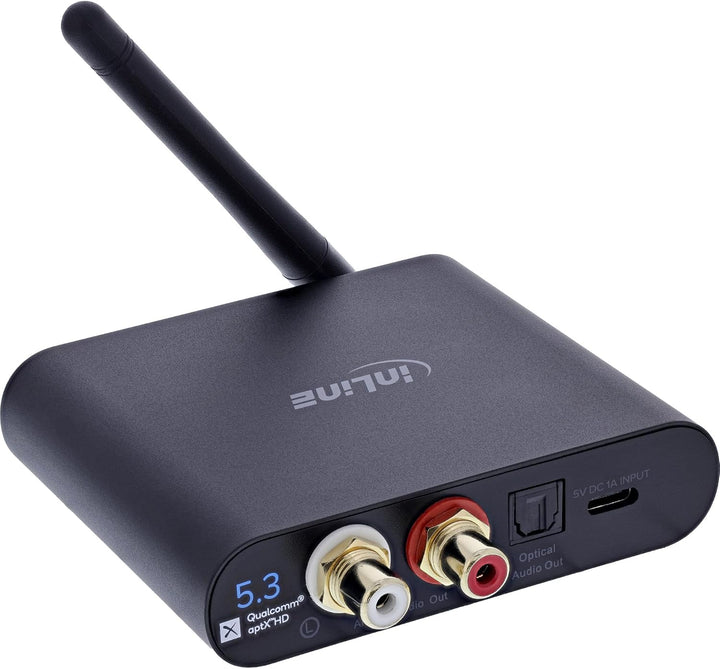 InLine Bluetooth Hi-Fi Receiver mit DAC, BT 5.3, Cinch und Toslink