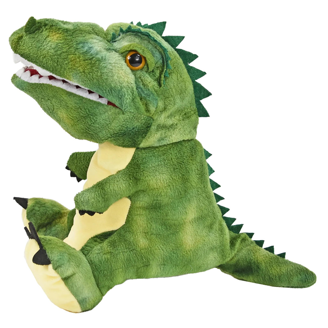 Kögler 90543 - Dinosaurier Handpuppe als T-Rex in Grün, ca. 30 cm