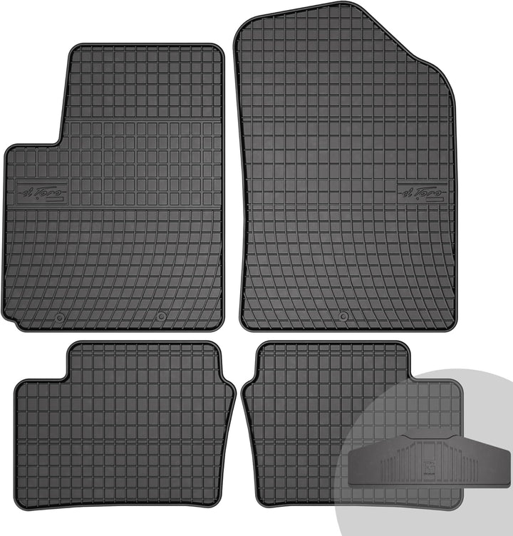 FROGUM EL Toro Gummimatten Ganzjähriges-Set von Autofussmatte Auto Fussmatten für Kia Picanto II 201