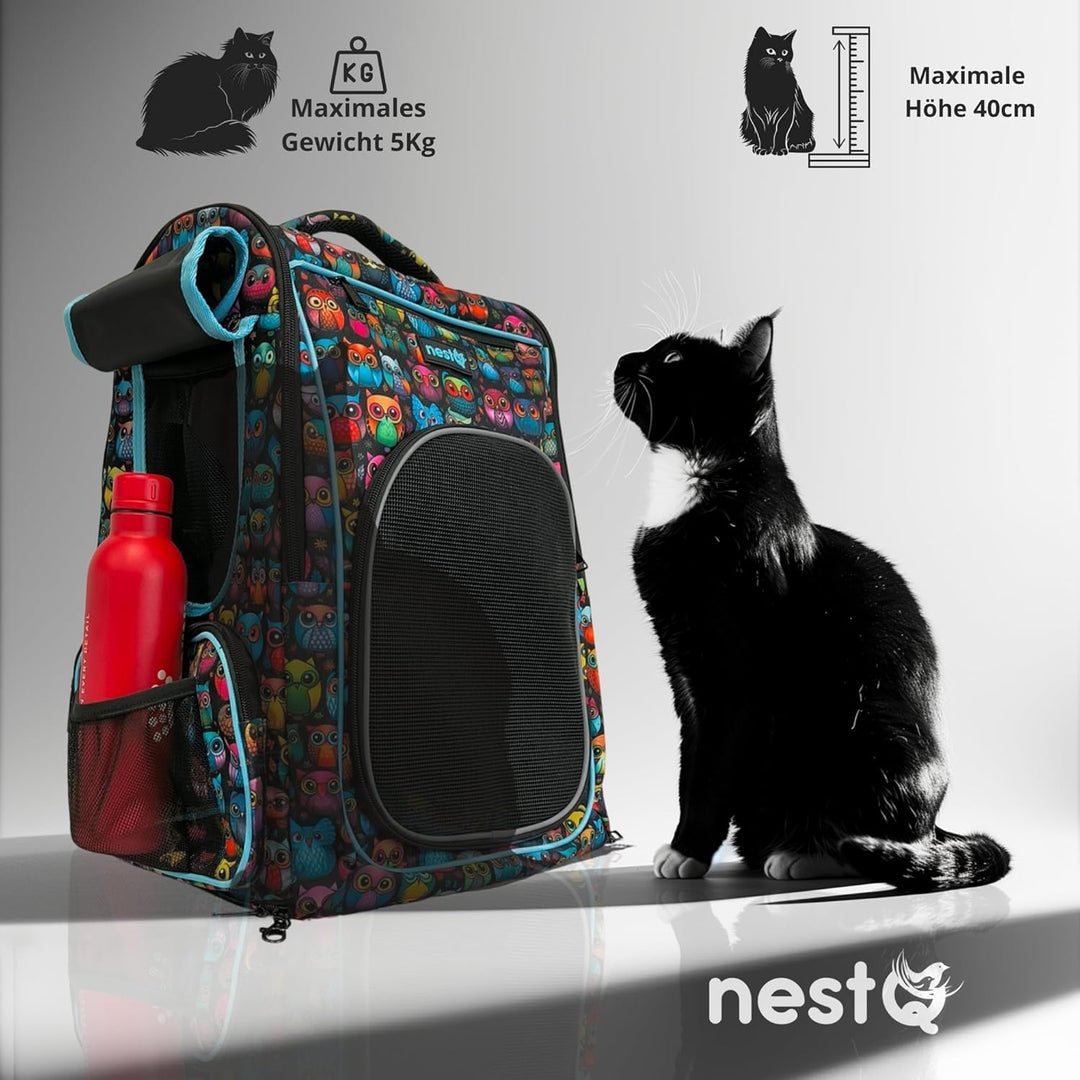 Rucksack für Hunde und Katzen, Maxim 5kg, Ergonomischer Träger mit Belüftung, Transport-Rucksack, Pa