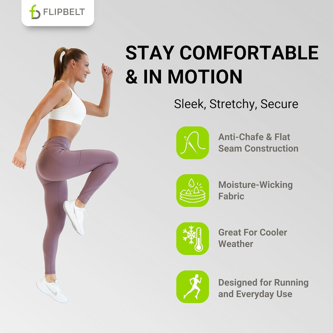 FlipBelt Damen Leggings XS Flieder, XS Flieder