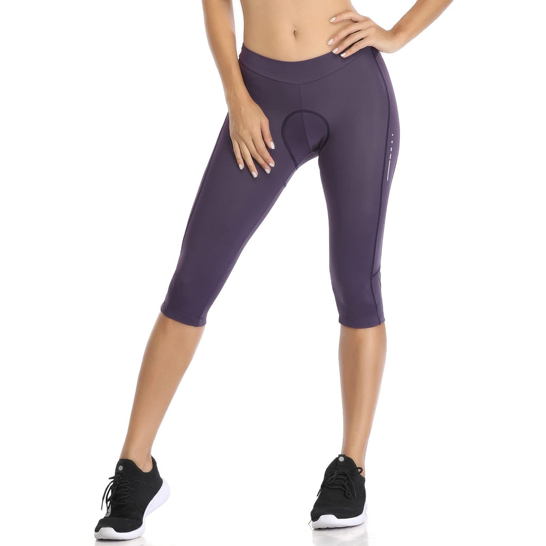 Santic Damen 3/4 Radhose Radsportshorts Gepolstert Fahrradhose Frauen Radsport-Leggings Tights Sitzp
