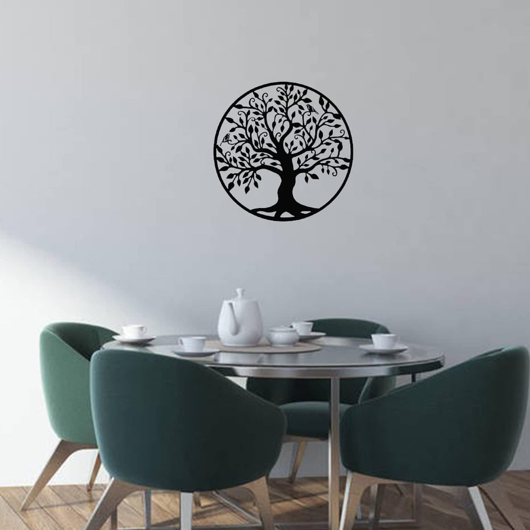 LIKEUDO 30cm Wall Hängende Lebens Baum Metall Wanddekoration Wohnzimmer Wandkunst Dekoration Wandbil