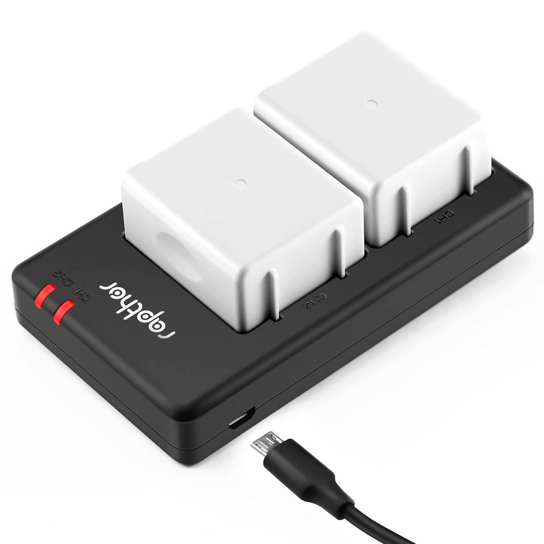 Rapthor 2-Pack 4950mAh Ersatzbatterien mit Ladegerät Kompatibel mit Arlo Pro 4/Pro 3/Ultra/Ultra 2 D