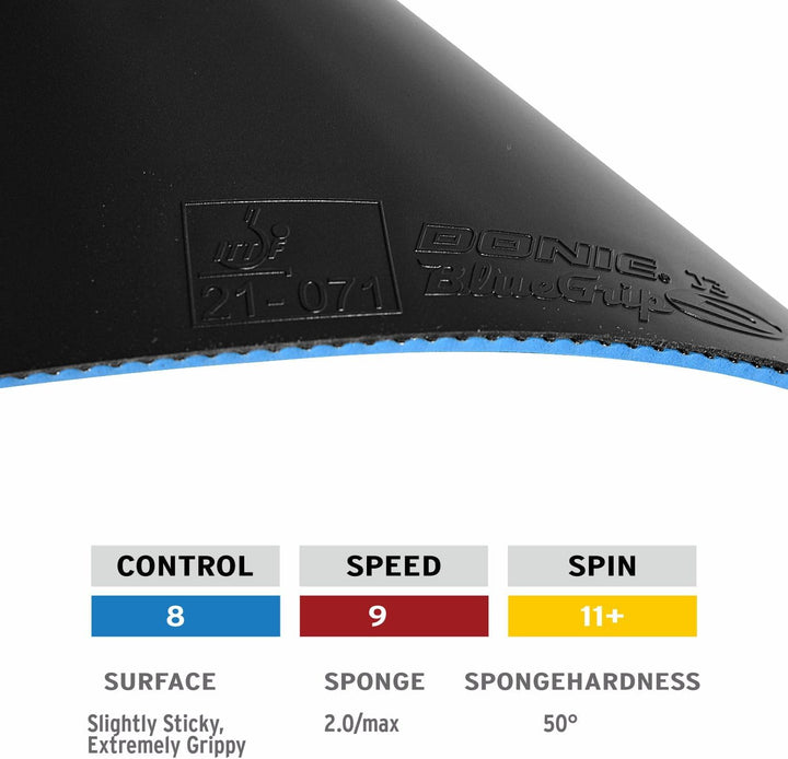Donic Belag BlueGrip J3 Max Schwarz, Max Schwarz