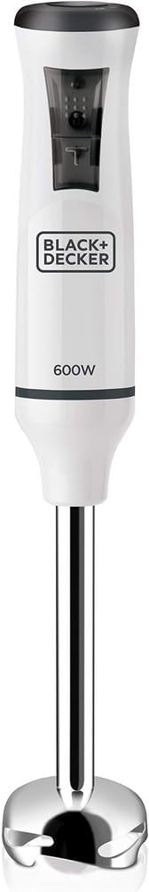 Black+Decker Stabmixer, 3 Zubehörteile, 600 W 3 Zubehörteile Single 600W, 3 Zubehörteile Single 600W