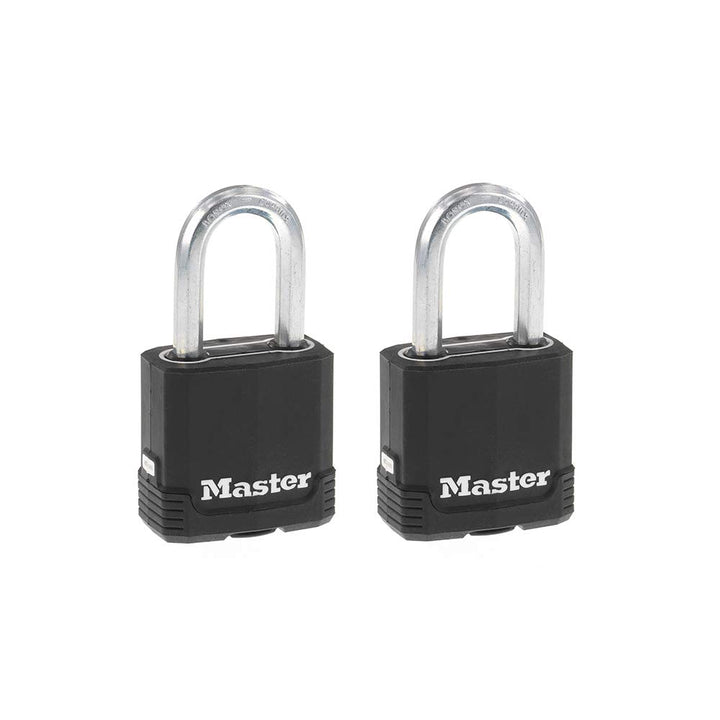 Master Lock, Magnum, robustes Aussenvorhängeschloss mit Schlüssel – wetterfestes Gehäuse und schnitt