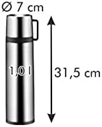 Tescoma Thermoskanne aus Edelstahl mit Tassendeckel, 1 l