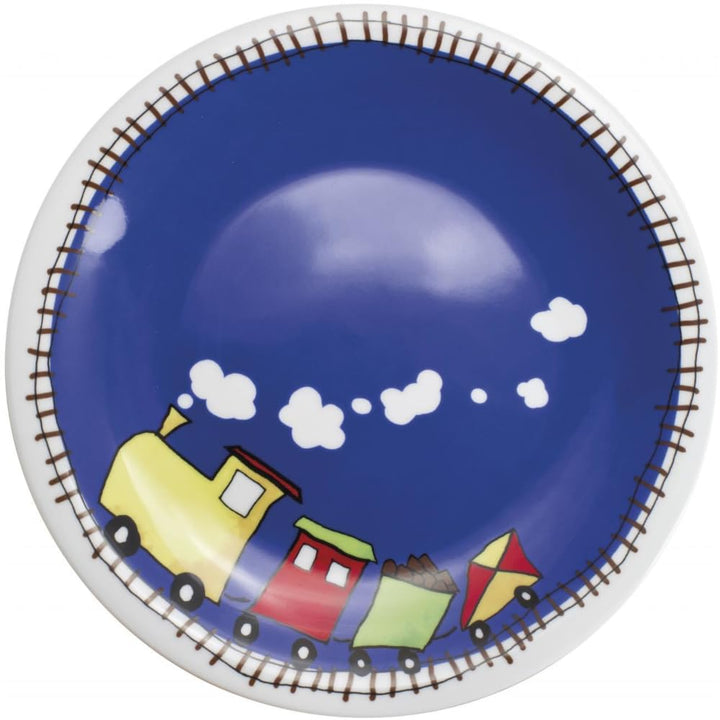 KAHLA 323460A76643C Kids Frühstücksteller 21,5 cm Abenteuerexpress | Frühstücksteller mit Lokführer