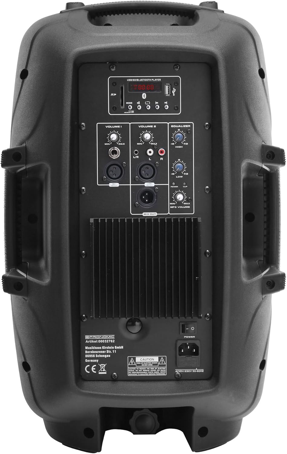Pronomic PH12A Bühnen- und Konzertlautsprecher Aktiv PA-Lautsprecher Aktive ABS PA-Box, 12 Zoll, 30