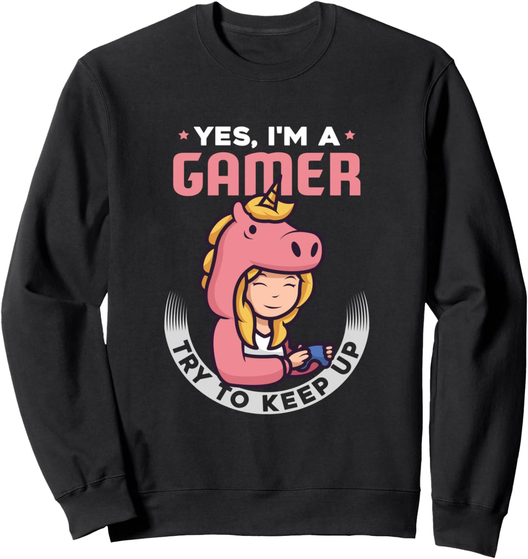 Gamer Girl Geschenk für Mädchen die Videospiele spielen Sweatshirt
