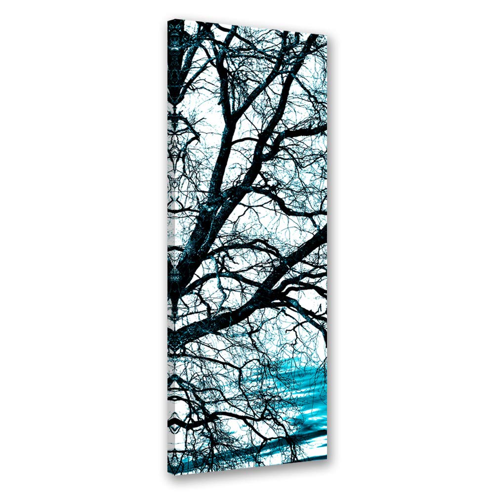 Feeby Vlies Leinwandbild Baum Zweige 60x150 cm Wand Bild Kunstdruck Deko Wohnzimmer Wohnungs Deko Na