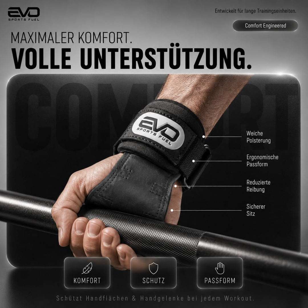 Zughilfen Krafttraining &amp; Crossfit | Lifting Straps für Frauen &amp; Männer | Griffhilfen Kraftsport &amp; G