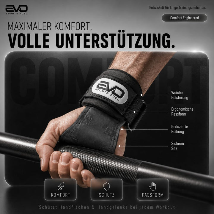 Zughilfen Krafttraining &amp; Crossfit | Lifting Straps für Frauen &amp; Männer | Griffhilfen Kraftsport &amp; G
