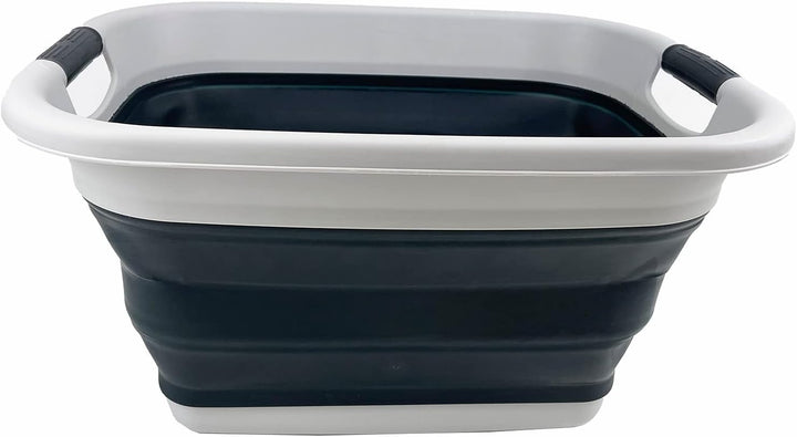 SAMMART 25L Zusammenklappbarer Wäschekorb / -wanne - faltbarer Aufbewahrungsbehälter/Organizer - tra