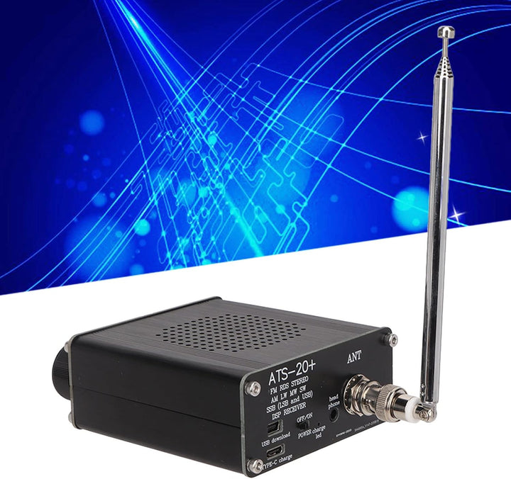 ATS 20+ Funkempfänger FM AM MW & SW SSB (LSB und USB) All-Band-Funkempfänger, 0,96-Zoll-LCD-Bildschi