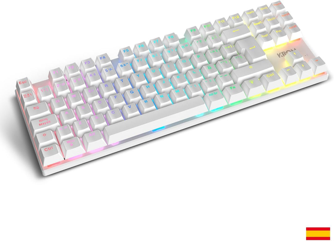 KROM Klass – 4-in 1 Gaming-Set: Mechanische TKL, Tastatur RGB, spanisches Layout, optische Maus mit