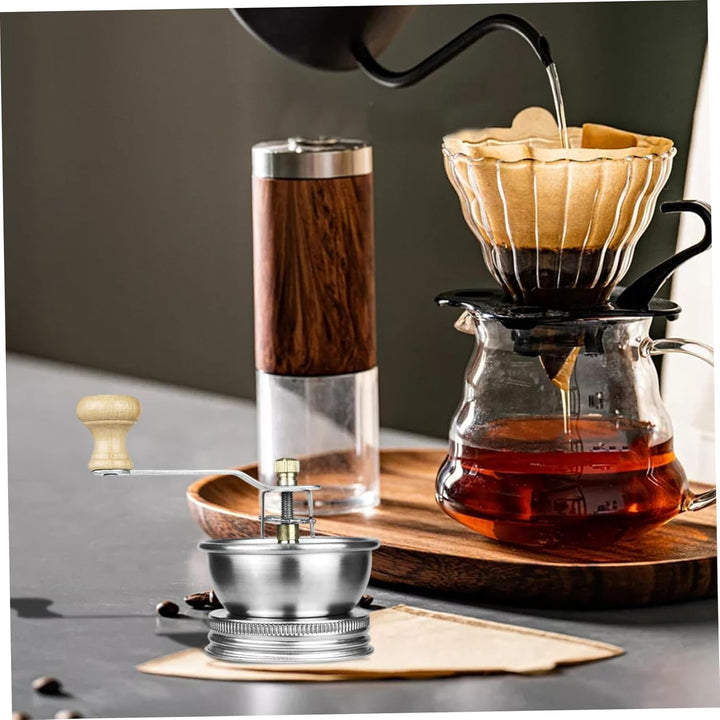 Manuelle Kaffeemühle, tragbar, robust, aus Edelstahl, speicherbar, Kaffeebohnenmühle für den Heimgeb