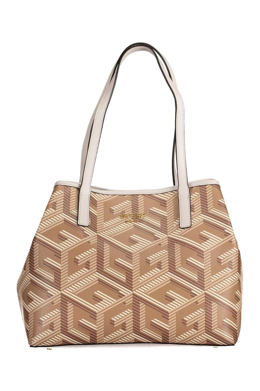 GUESS Damen Vikky Tote Bag Taupe -Logo, Taupe -Logo