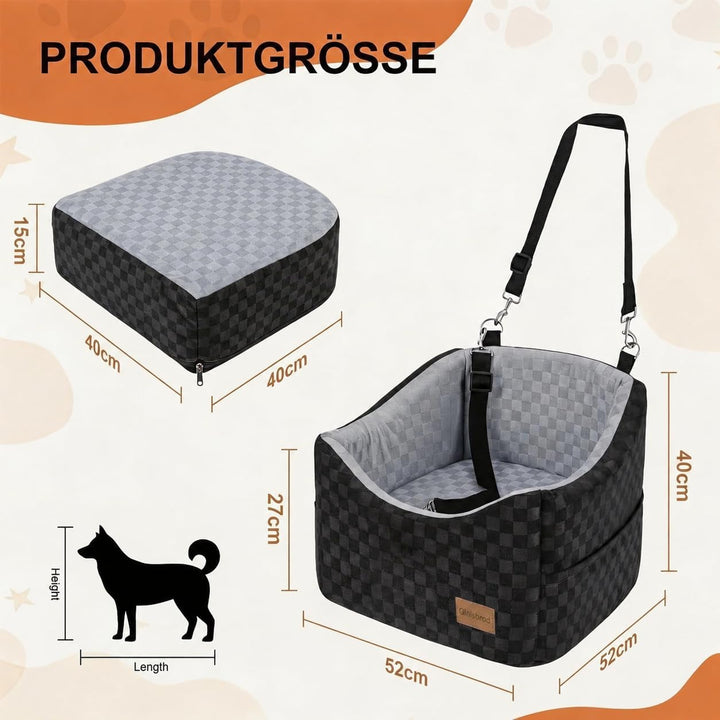 15 cm grosse Hunde-Autositze für kleine bis mittelgrosse Hunde unter 13,5 kg | 40 x 40 x 15 cm Eiers