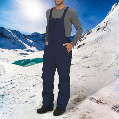 Schneehose Herren Mit Gummizug, Skihose Herren Mit Latz, Snowboardhose Wasserdicht Thermohose Warm S