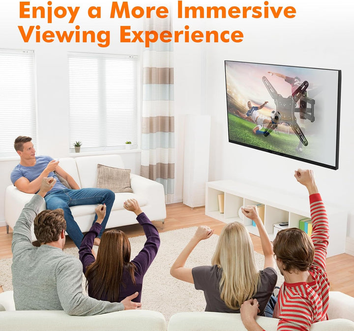 GRIFEMA GB1010 TV Wandhalterung – Schwenkbare Neigbare TV Halterung für 26–65 Zoll Flach & Curved Fe