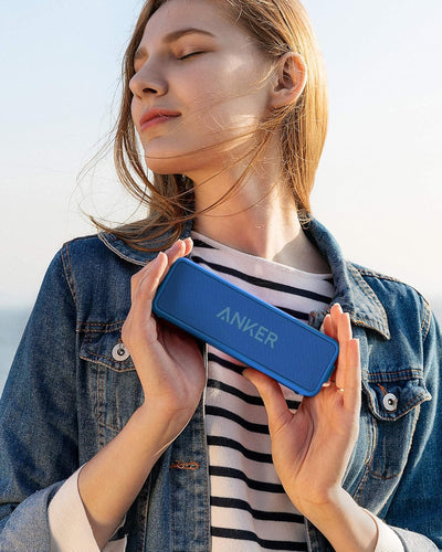 Anker SoundCore 2 Bluetooth Lautsprecher, Fantastischer Sound, Enormer Bass mit Dualen Bass-Treibern