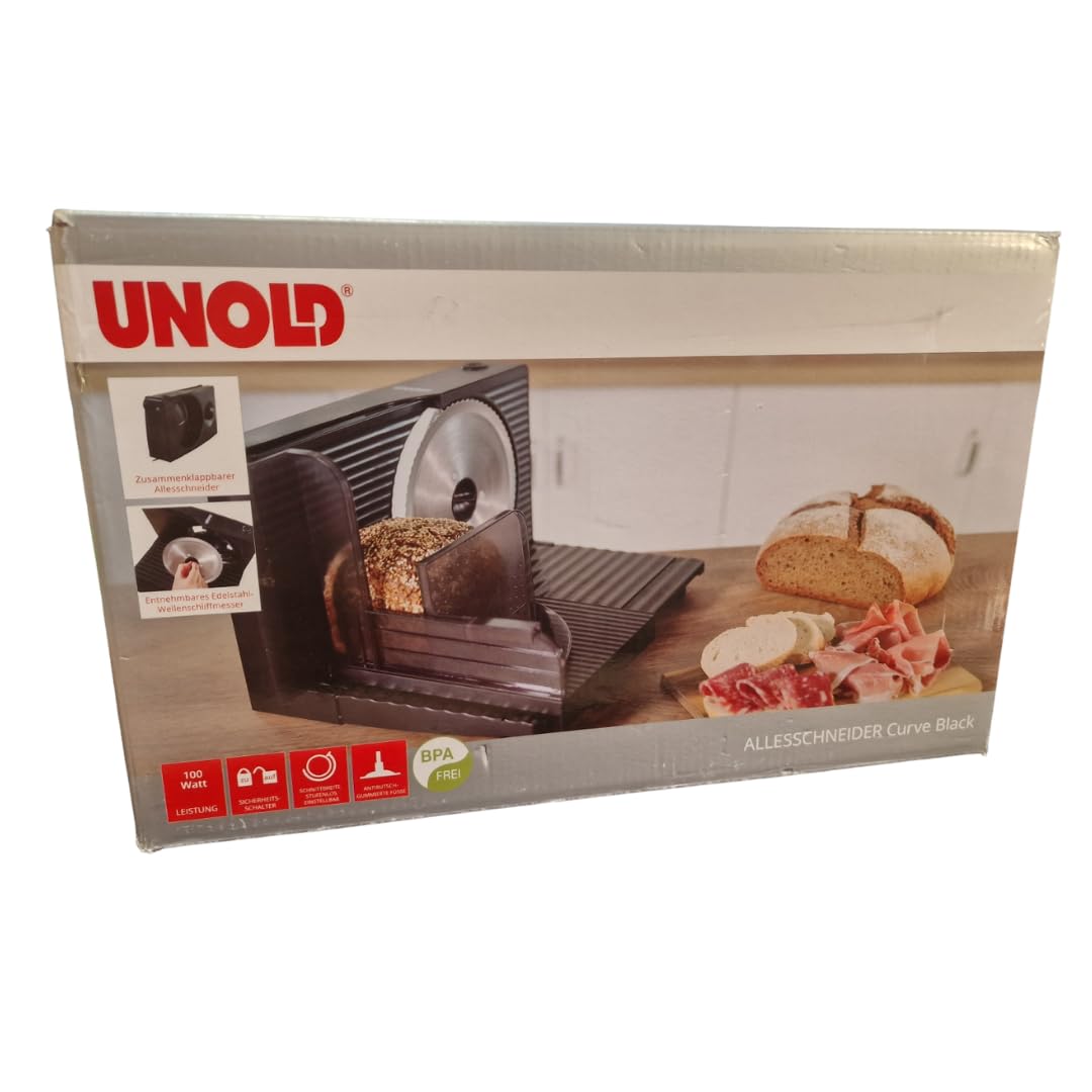 UNOLD Allesschneider Curve 78865 Limited Black Edition klappbar 100 W stufenlos