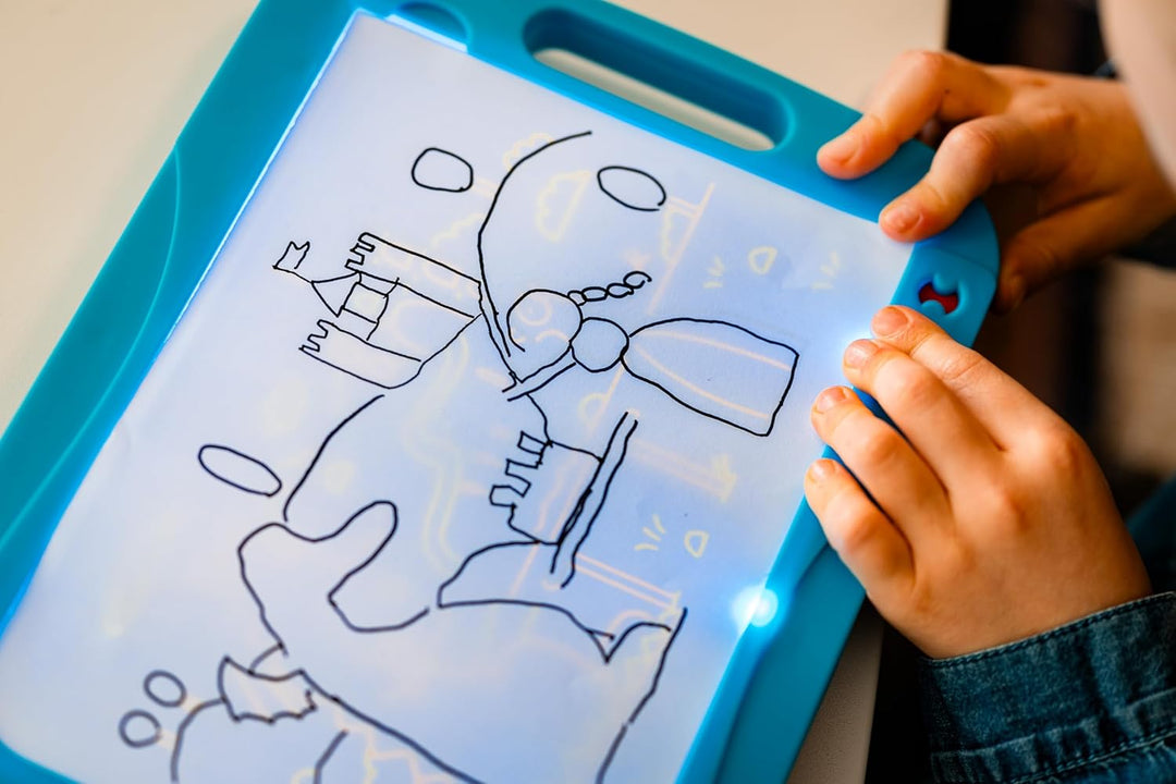 Nathan – Dessinéo Mein Zeichentablett, beleuchtetes Zeichentablett für Kinder ab 4 Jahren, zum Mitne