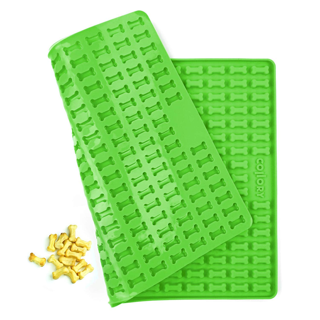 Collory® Mini Knochen (2cm) Silikon Backmatte, Backform für mini DIY Hundekekse und Leckerlis, Knoch