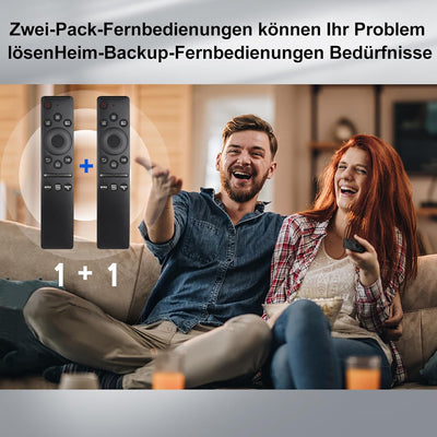 2er-Pack Universal Fernbedienung für alle Samsung Fernseher LED QLED UHD Frame Solar 4K 8K Smart TV