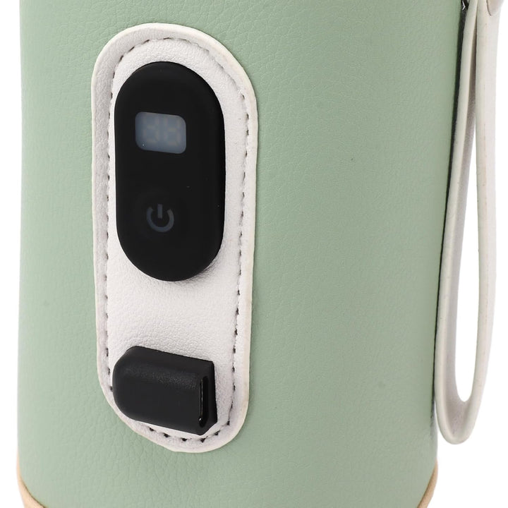 Asixxsix Babyflaschenwärmer, Tragbarer USB-Milchwärmer mit 5 Temperatureinstellungen, Digitalanzeige
