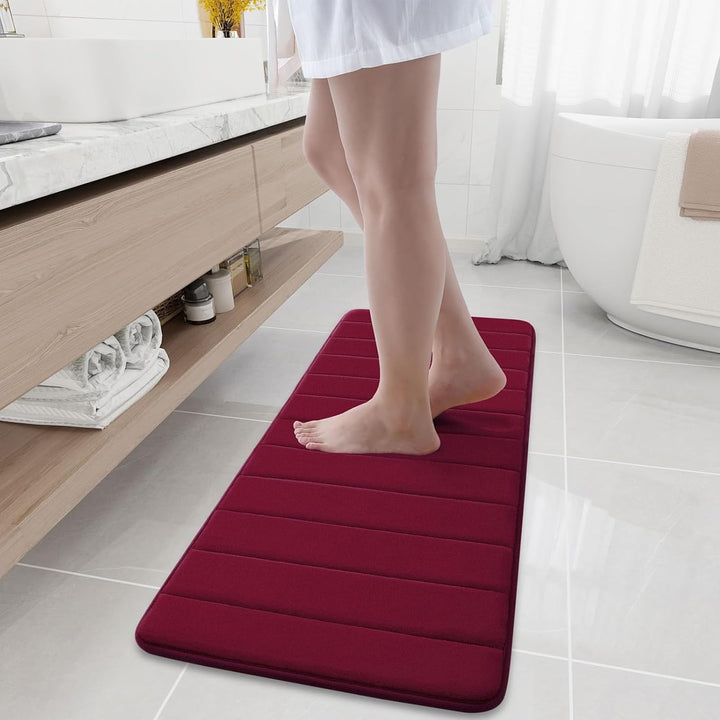 Homaxy Memory Foam Badezimmer Badteppich Saugfähige Rutschfester Badvorleger Waschbar Badematte- 43