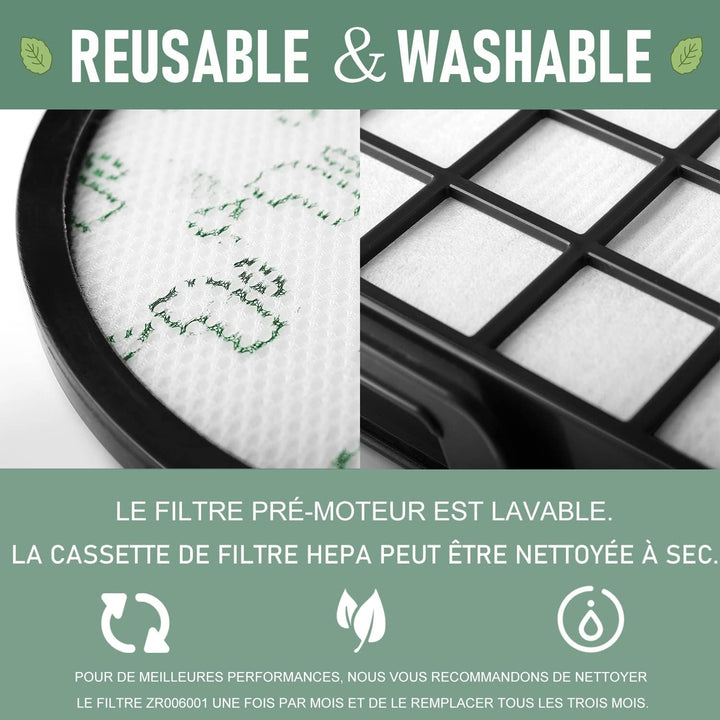 2 Filter Set für Rowenta RO69xx RO6984EA RO6941EA RO6963EA RO6921EA RO6971EA RO6993EA, Rowenta X-Tre