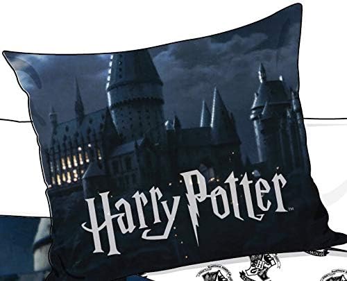 Harry Potter Wendebettwäsche Hogwarts, Glow in The Dark, 2-teilig, 135 x 200 cm, 80 x 80 cm, 100% Ba