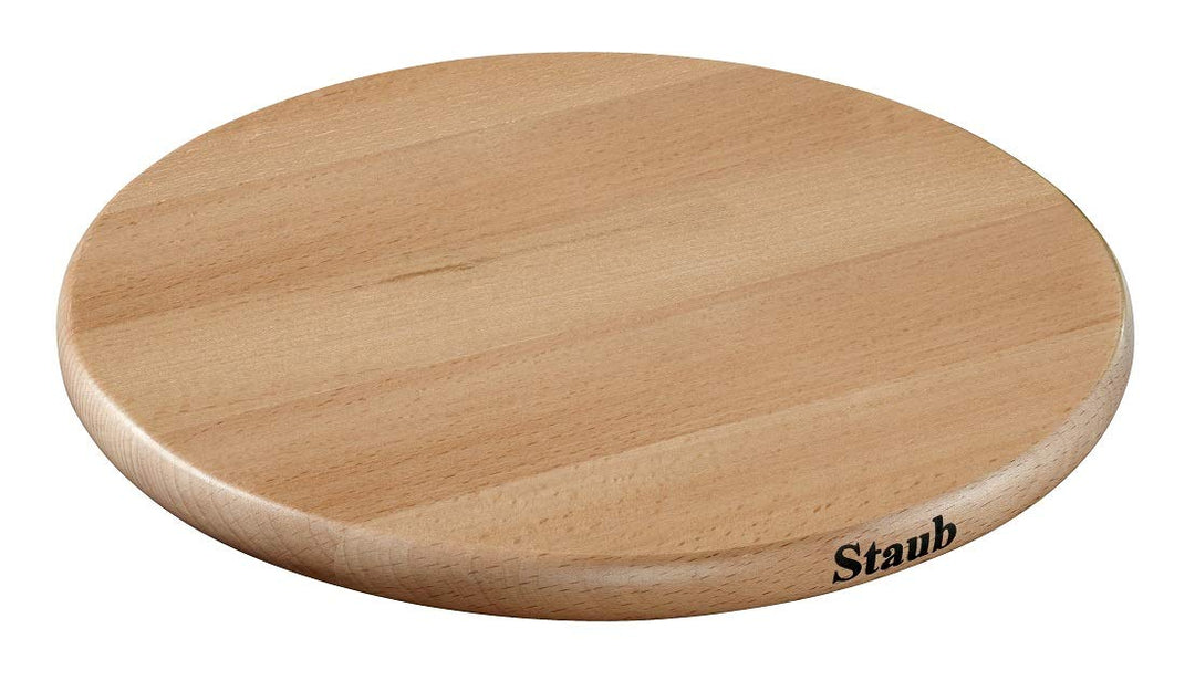 STAUB Magnetischer Untersetzer aus Holz, rund, 23 cm, Für alle magnetischen Töpfe und Pfannen, Buche