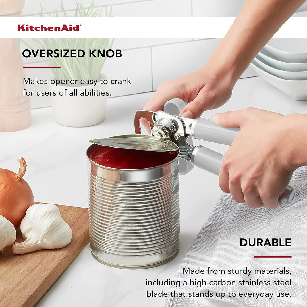 KitchenAid KE199OHWHA Klassisch Multifunktionaler Dosenöffner/Flaschenöffner, Edelstahl, weiss Einhe
