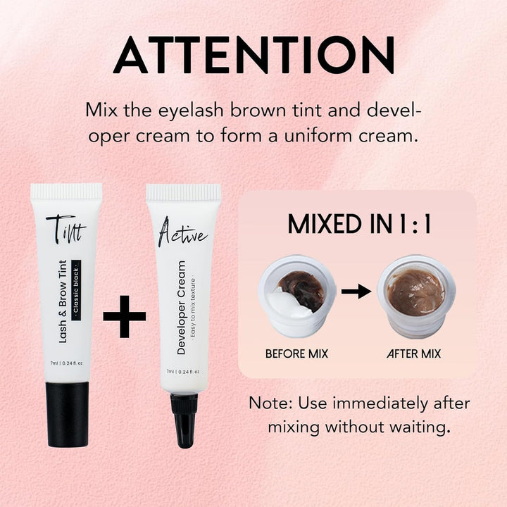 Wimpern Färben, Wimpernfarbe Schwarz, Augenbrauenfarbe, Langanhaltend Hält 4 Wochen Einfach anzuwend